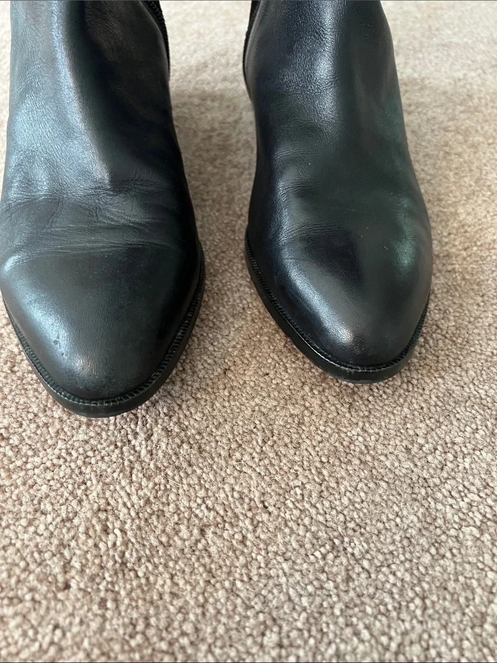 Women's Black Leather Over-the-Knee Boots